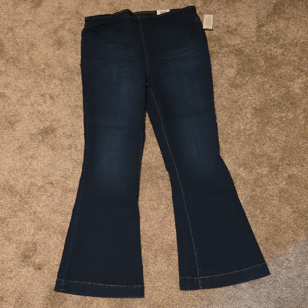 INC International Concepts Dark Indigo Flare Jeans